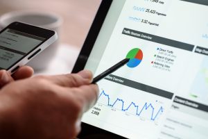 laptop with statistics